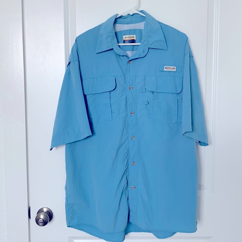 Magellan light blue fishing shirt